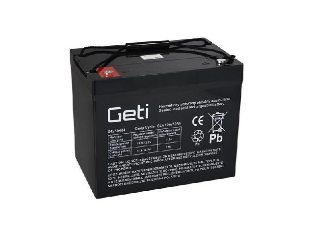 Baterie olověná 12V  70Ah GETI pro solární systémy