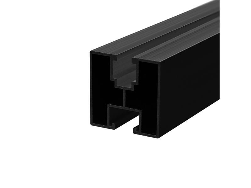Hliníkový montážní H profil 40x40mm 2,35 m černý