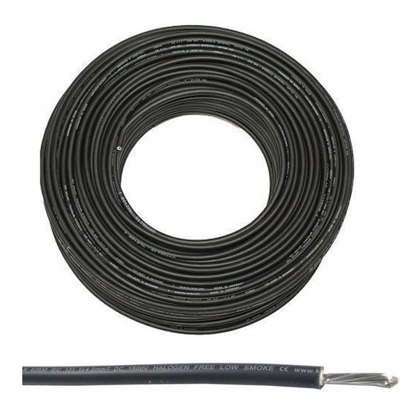 Solární kabel 10mm2, 1500V,  černý, 100m