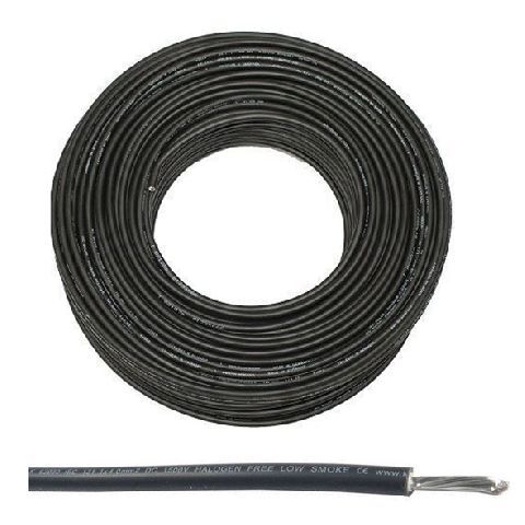 Solární kabel 10mm2, 1500V,  černý, 100m