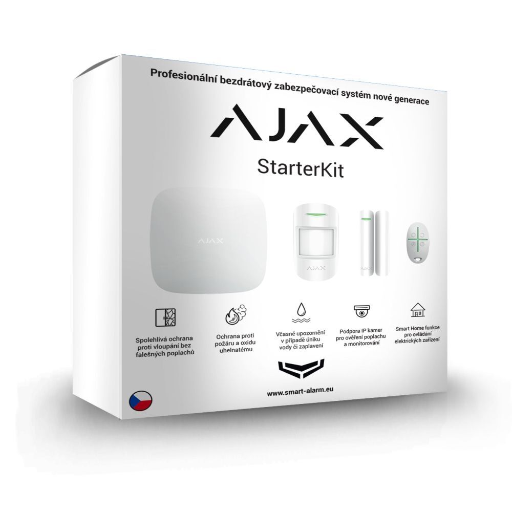 SET Ajax StarterKit white (20288) + ZDARMA 2ks Ajax Space Control white