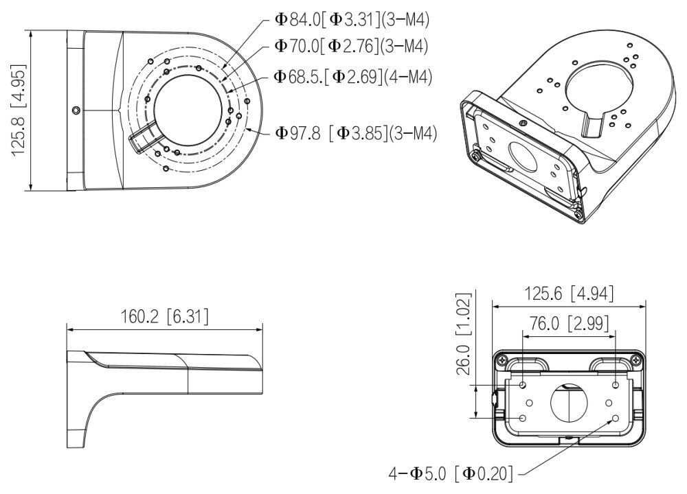 PFB205W-E držák na zeď