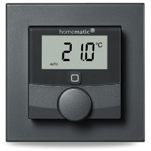 Nástěnný termostat se senzorem vlhkosti a spínaným výstupem 230V, antracit - HmIP-BWTH-A