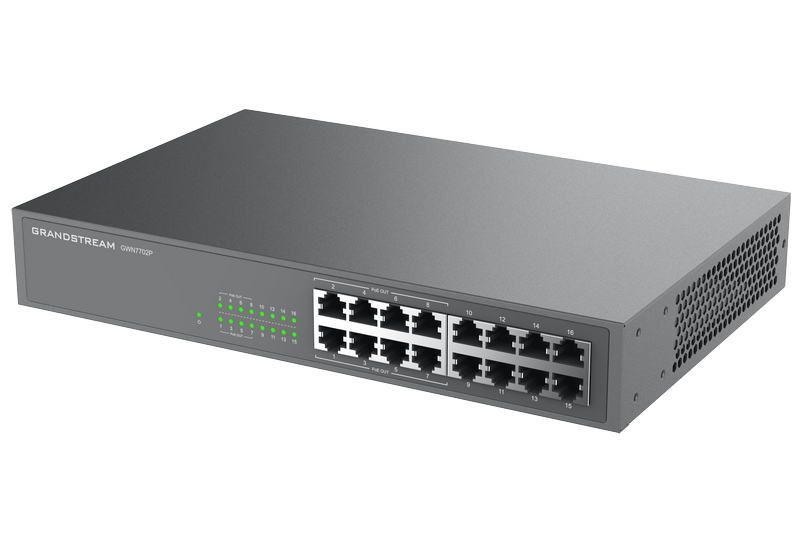 Grandstream GWN7702P Unmanaged Network Switch 16 portů / 8 PoE out