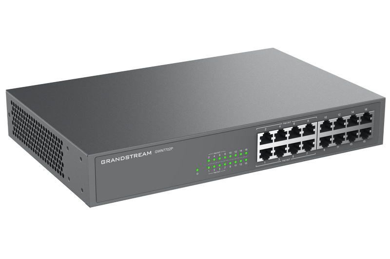 Grandstream GWN7702P Unmanaged Network Switch 16 portů / 8 PoE out