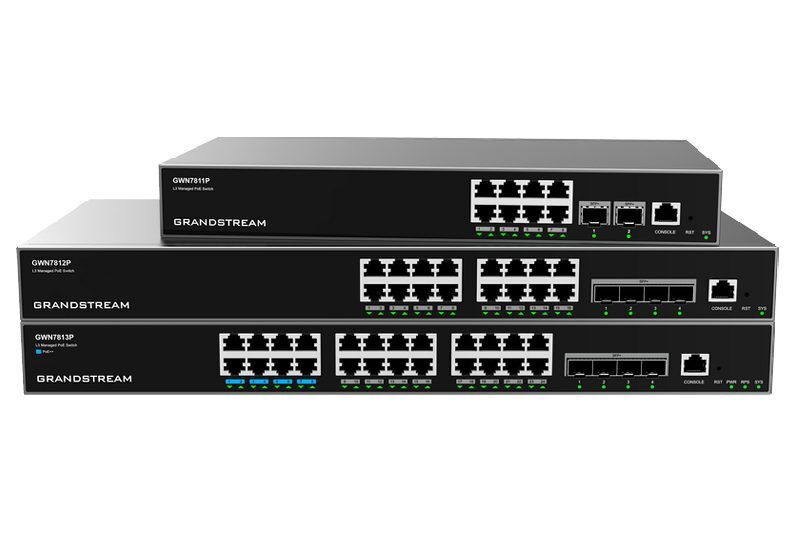 Grandstream GWN7813P Layer 3 Managed Network PoE Switch, 24 portů / 4 SFP+