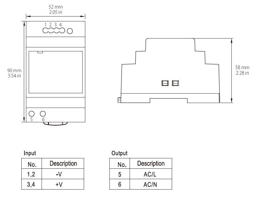 YSDS-60-5 Zdroj DC 5V/22.5W 4.5A, DIN