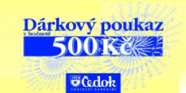 Čedok 500 Kč - dárkový poukaz