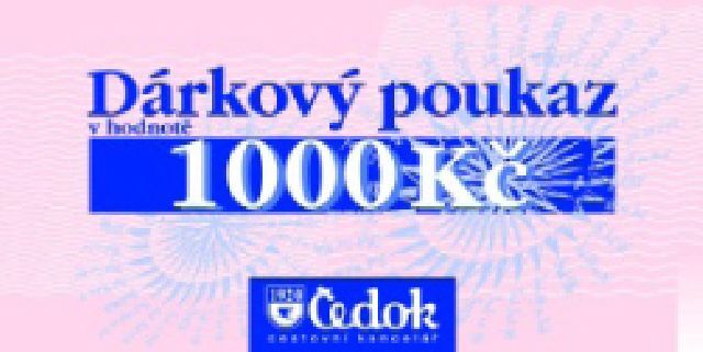 Čedok 1000 Kč - dárkový poukaz