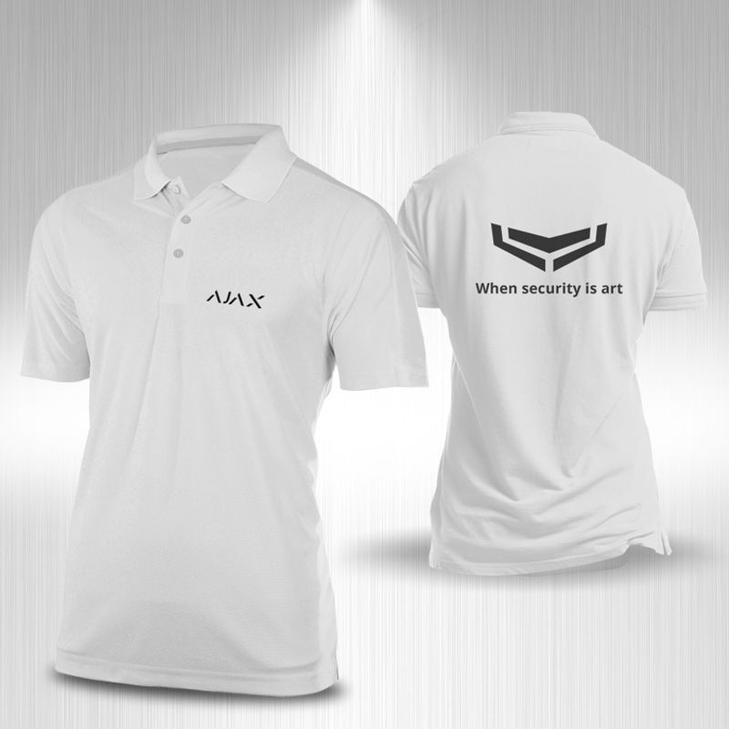 Polokošile bílá AJAX - When security is art