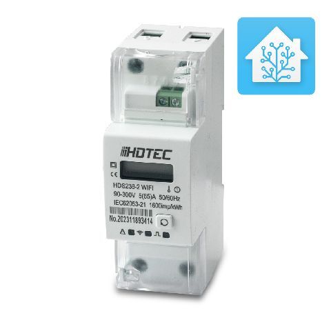 HDS238-2HA Home Assistant, SENZORA WiFi jednofázový elektroměr el. meter, 65A, LCD display