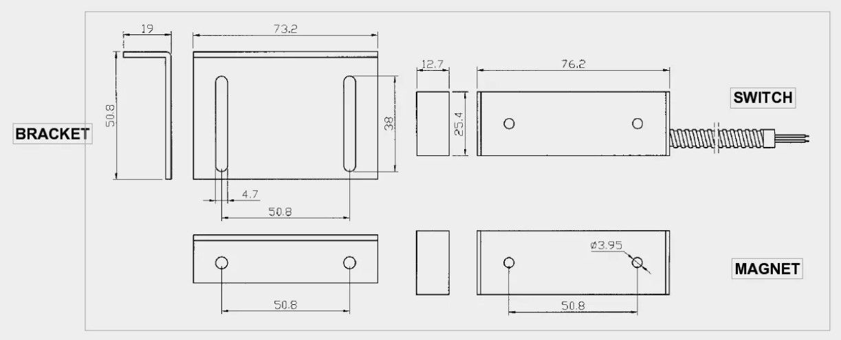 SP2072 Hard NC magnetic contact