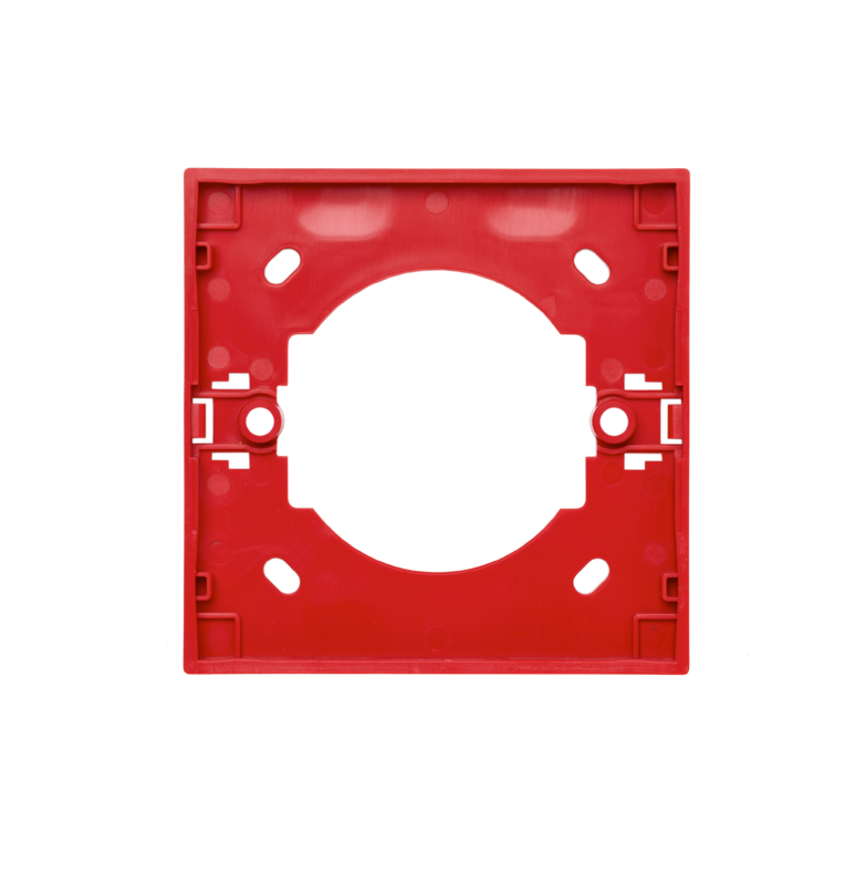 N-MC-AFM-R Podložka pro zapuštěnou montáž tlačítek NC-MC, červená