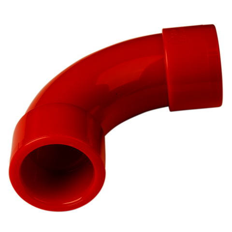9-10906 Oblouk 90st pro trubky 25mm -  Red - 90° Bend - 3/4" pipe