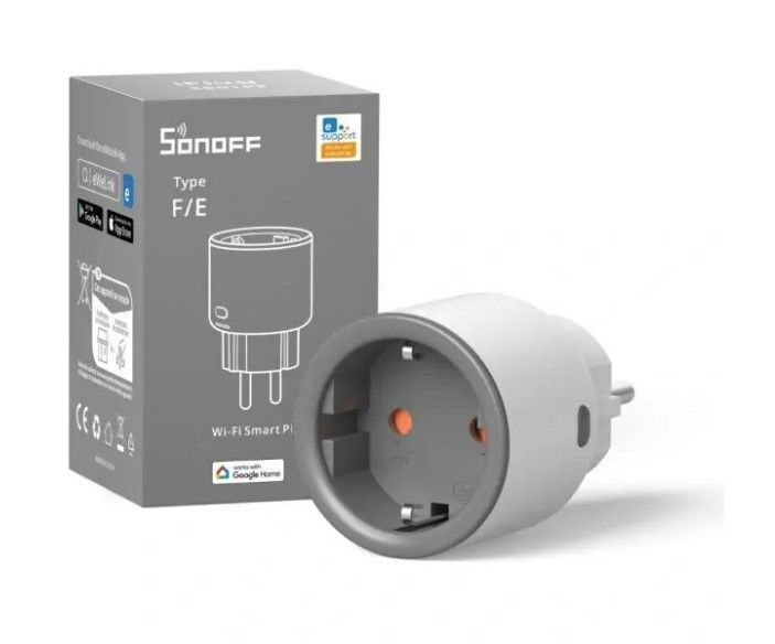 Sonoff S60TPFEU Chytrá Wi-Fi zásuvka 16A s měřením spotřeby