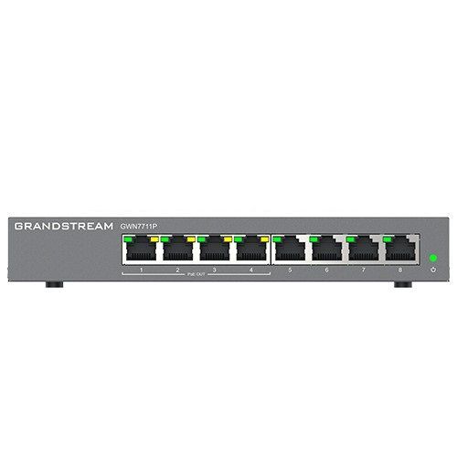 Grandstream GWN7711P Layer 2 Lite managed switch, 8 portů, 4x PoE/PoE+