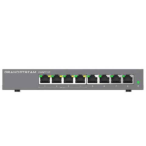 Grandstream GWN7711P Layer 2 Lite managed switch, 8 portů, 4x PoE/PoE+