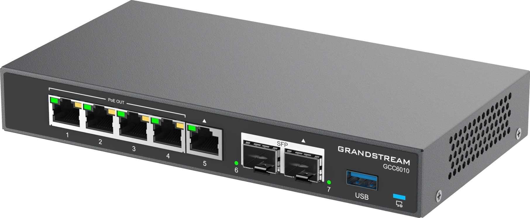 Grandstream GCC6010 all-in-one řešení (VPN router, NGFW, PoE switch a IP PBX)