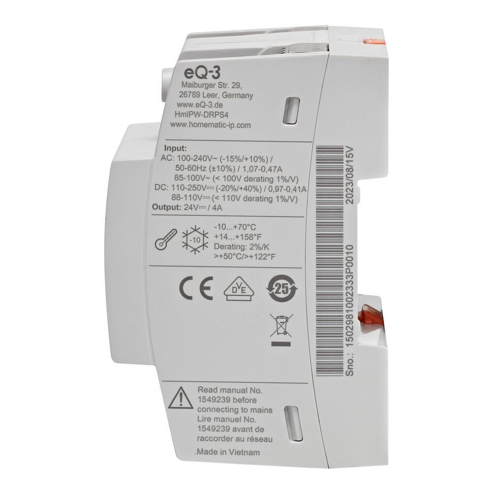 Homematic IP Wired Power Supply Unit, 4 A - HmIPW-DRPS4