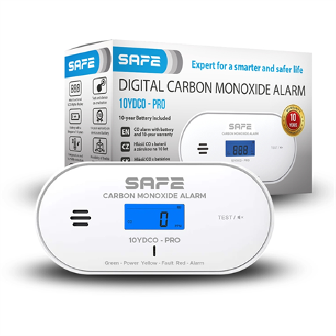 CO Alarms SAFE 10YDCO-PRO with battery with 10yrs warranty