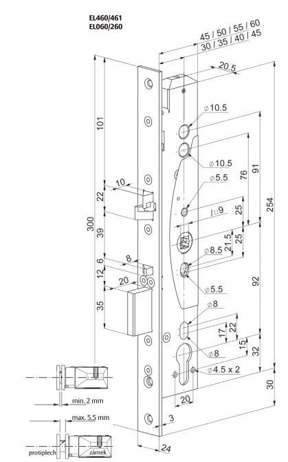 EL460/30/24 12-24V zámek EL000818