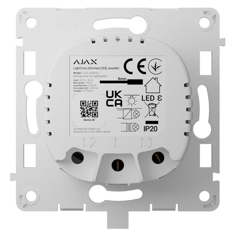Ajax LightCore (Dimmer) [55] (8EU) ASP white