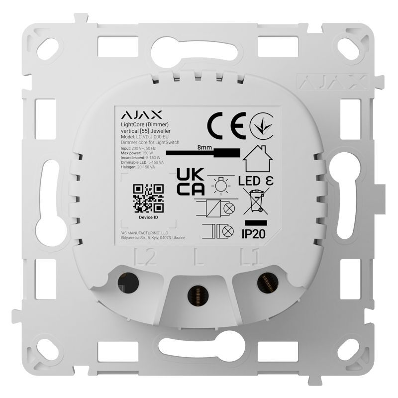 Ajax LightCore (Dimmer) vertical [55] (8EU) ASP white
