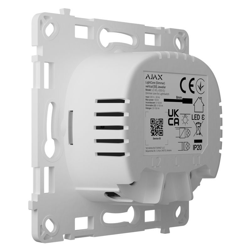 Ajax LightCore (Dimmer) vertical [55] (8EU) ASP white