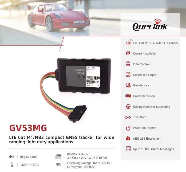 GV53MG LTE Cat M1/NB2 GPS, BL5.2 jednotka