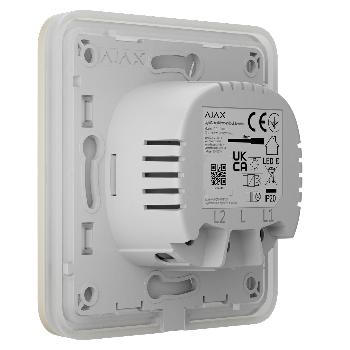 Ajax SoloButton (Dimmer) [55] (8EU) ASP ivory