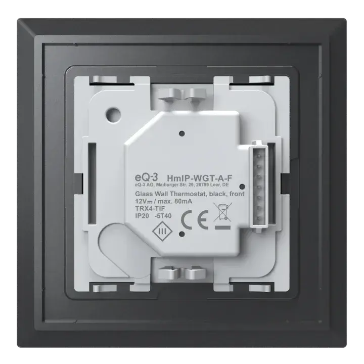 Homematic IP Glass Wall Thermostat with CO2 sensor, black - HmIP-WGTC-A