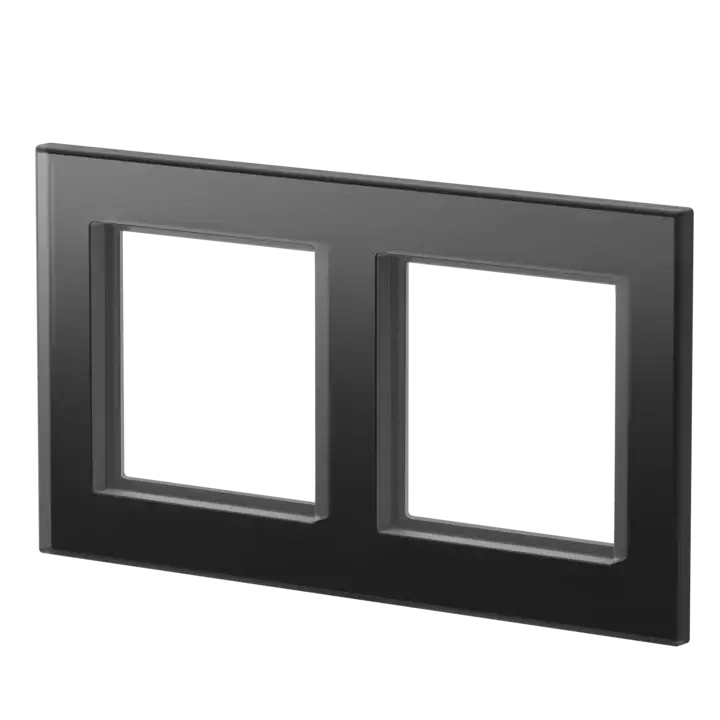 Homematic IP Glass Frame – 2-channel, black - HmIP-GF2-A