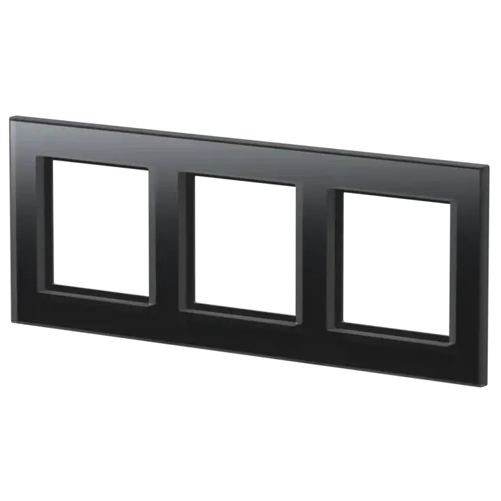 Homematic IP Glass Frame – 3-channel, black - HmIP-GF3-A