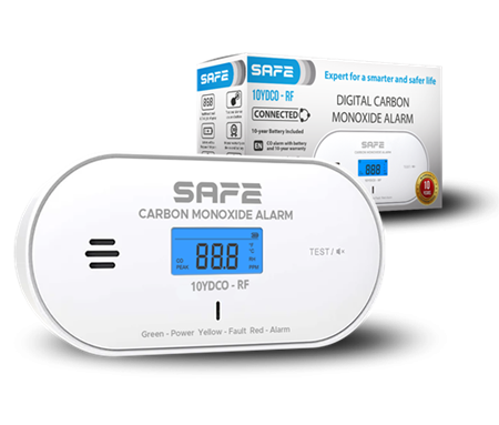 SAFE 10YDCO-RF - Wireless Interconnected CO Alarm FireSafe