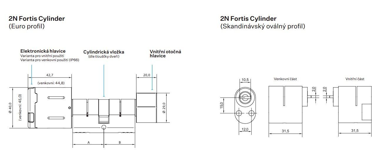2N Fortis Cylinder - Elektronická hlavice