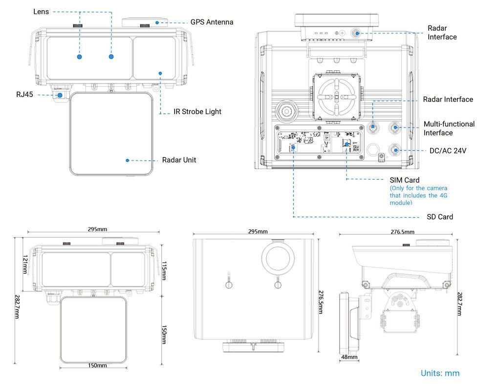 TS5510-GVH/LTE-EU/850 TrafficX Radar ANPR kamera, 15-50mm 5MP/30fps