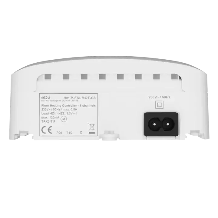 Homematic IP Underfloor Heating Controller – 8 channels, 230 V - HmIP-FALMOT-C8