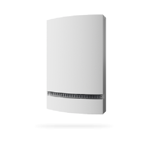 JA-1X2A-C-WH Plastový kryt sirény, bílý, transparentní světlovod