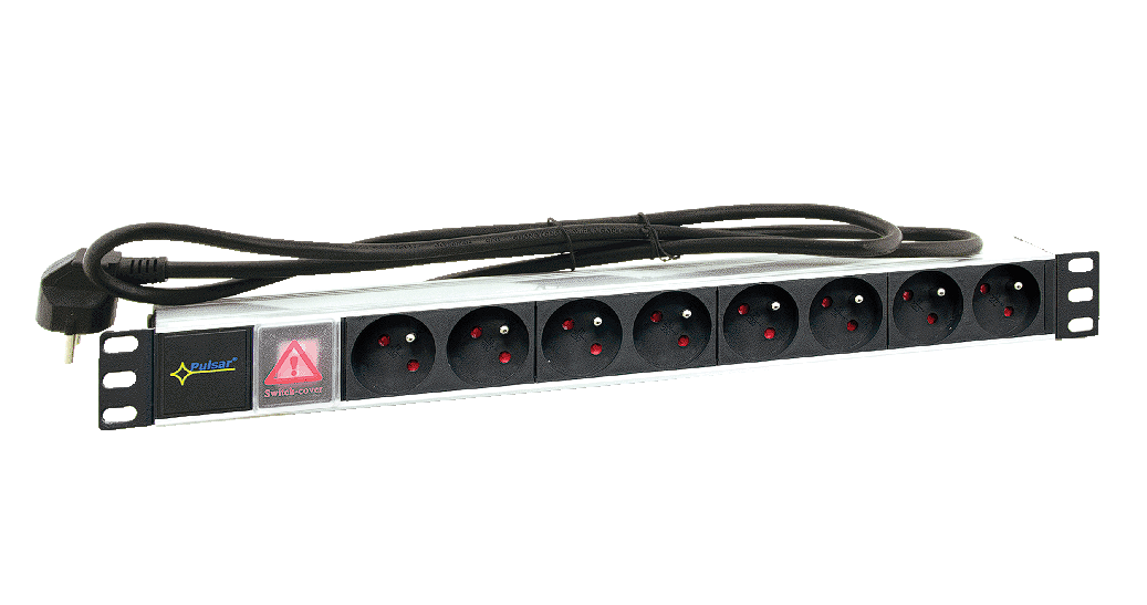 RALZ 8x zásuvek 230 V AC do 19&quot; RAC skříně