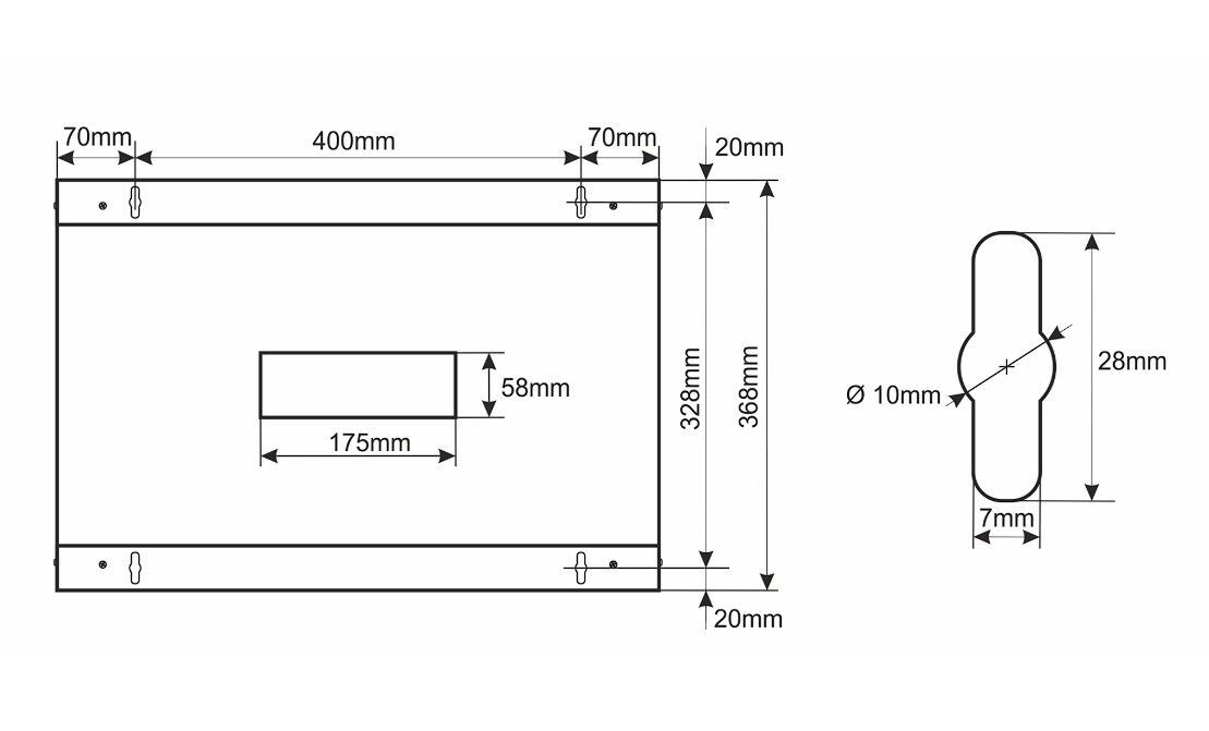 RWA654-B skříň 6U / 19” RACK, nástěnná, černá, 540x400