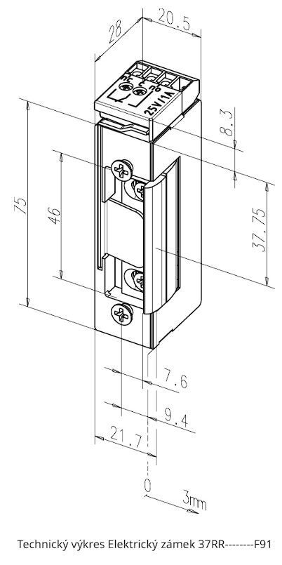 El.otvírač 37RR F91 24V DC