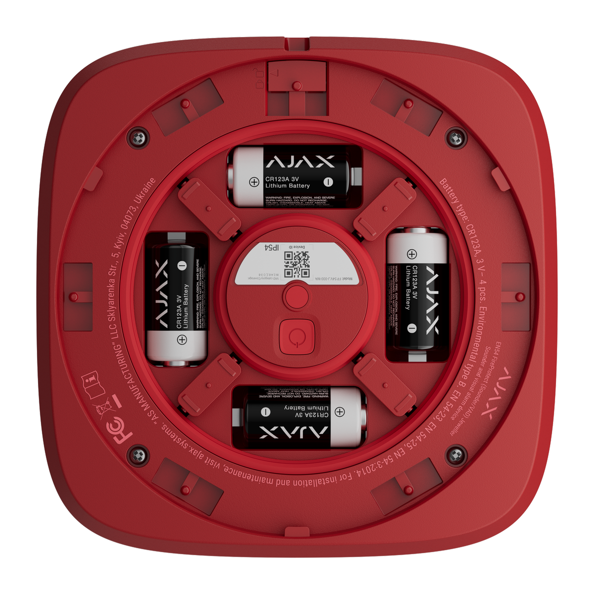 Ajax EN54 FireProtect (Sounder/VAD), red
