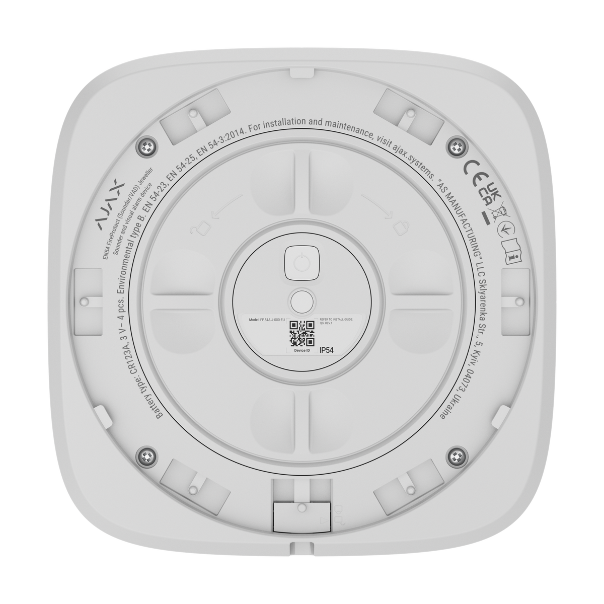 Ajax EN54 FireProtect (Sounder) (8EU) ASP white