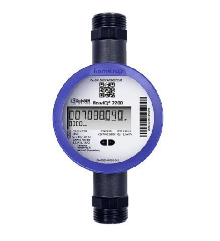 Q3 1,6m³/h, G¾B(R½) x 110mm (DN15), PN16, R250 LORAWAN