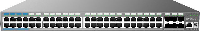 Grandstream GWN7806PH Pro L2++ Managed switch, 48 portů, 6x SFP+, PoE++