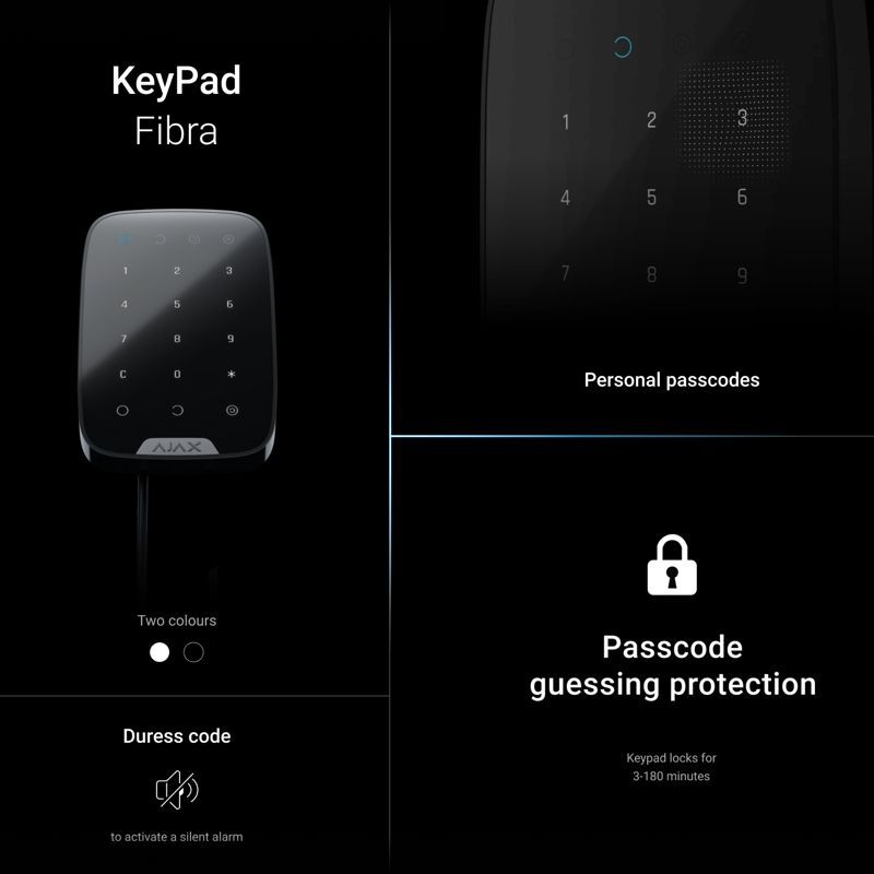 Ajax Superior KeyPad Fibra ASP black