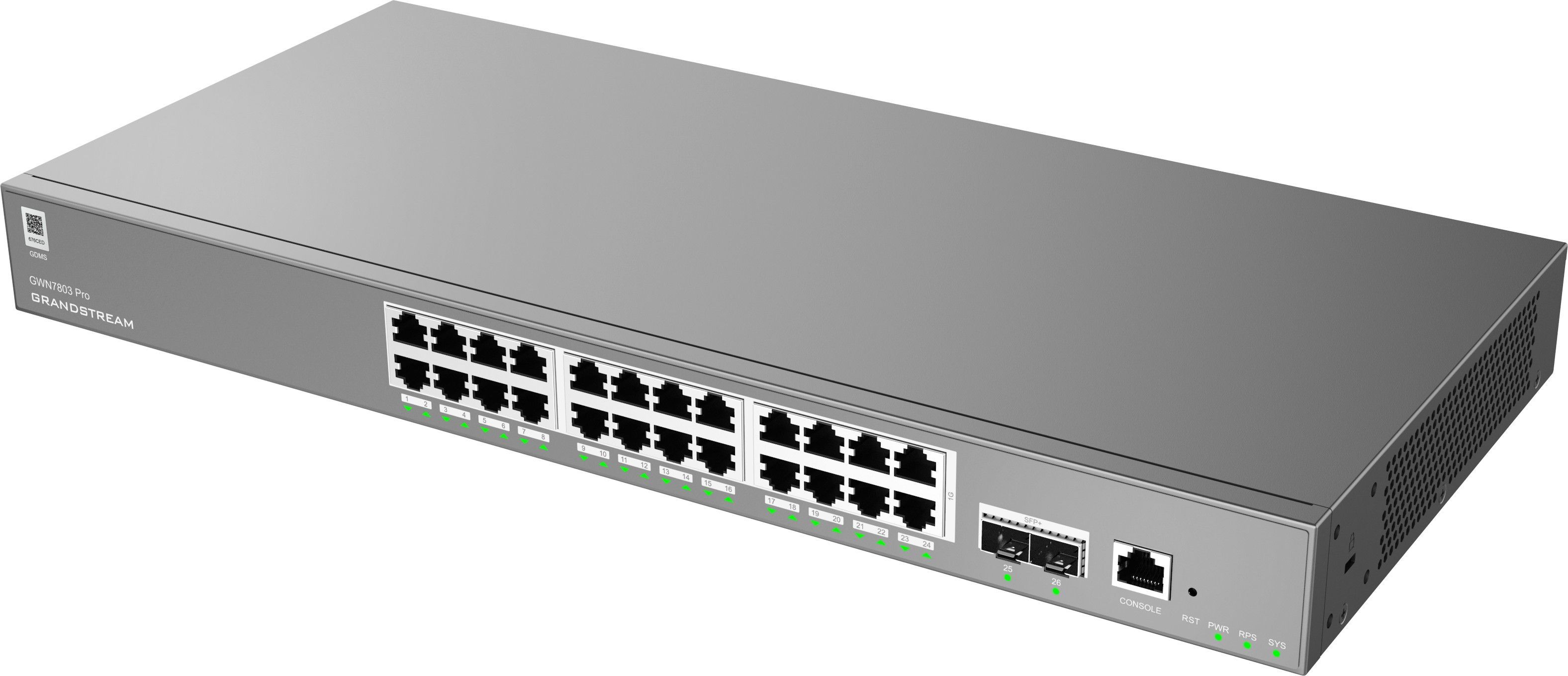 Grandstream GWN7803 Pro  L2++ Managed switch, 24 portů, 2x SFP+