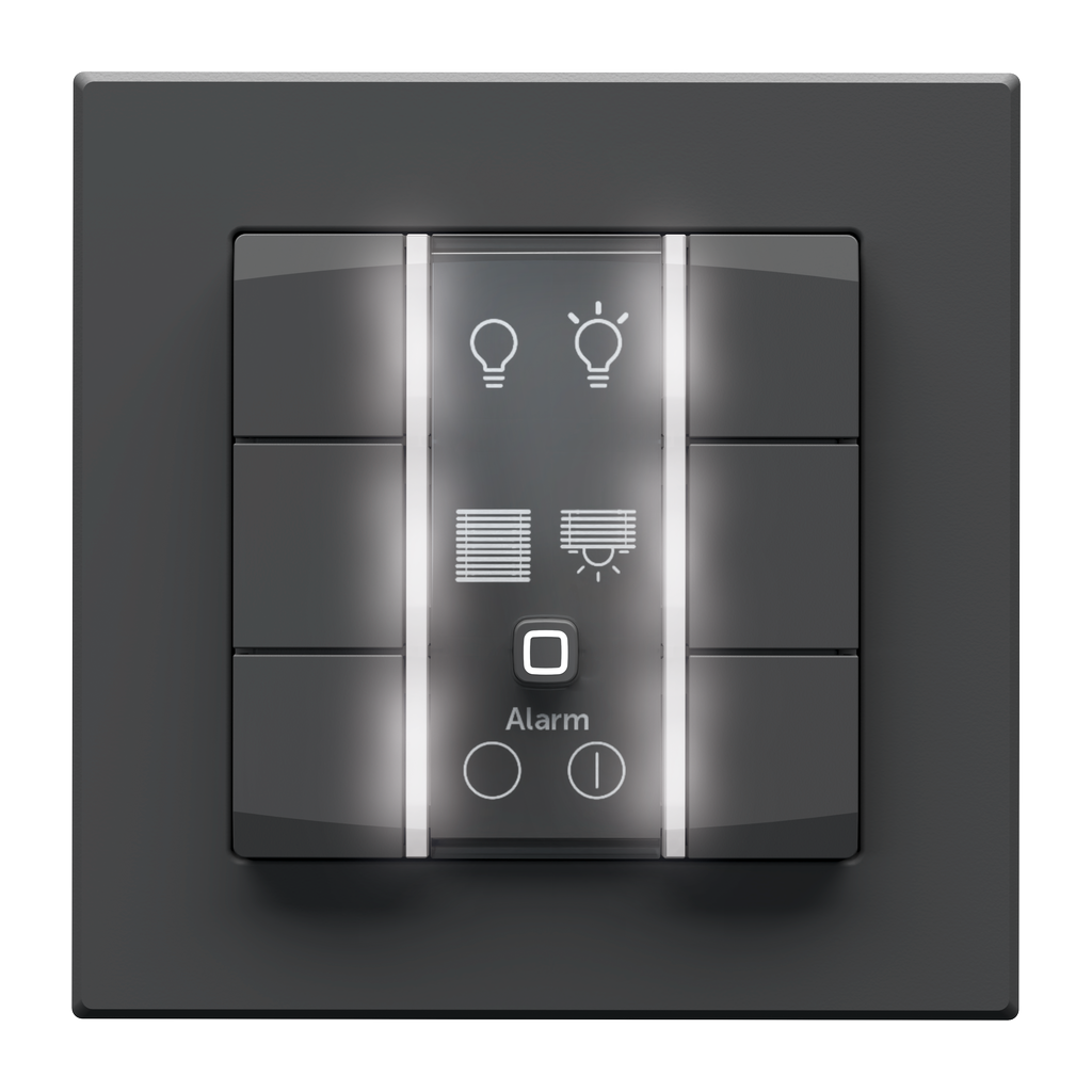 Homematic IP Wall-mounted Remote Control - 6 Buttons, 230 V, anthracite - HmIP-WRC6-230-A