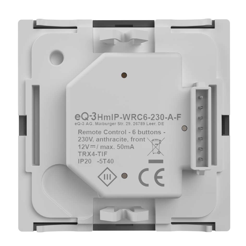 Homematic IP Wall-mounted Remote Control - 6 Buttons, 230 V, anthracite - HmIP-WRC6-230-A